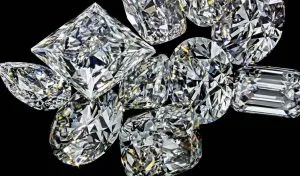 A group of diamonds that are sitting on the ground. A group of diamonds that are sitting on the ground.