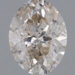 Here's an alt tag for the image: Oval-shaped diamond gemstone.