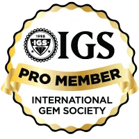 IGS Pro Member badge of the International Gem Society. IGS Pro Member badge of the International Gem Society.